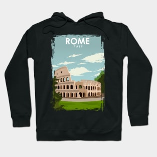 Rome Italy Travel Poster Hoodie